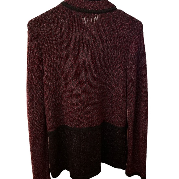 NWOT Karl Lagerfeld Long sleeve 2-tone tone button-down cardigan. - Picture 3 of 8